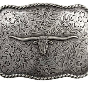 New longhorn steer belt buckle approximately 4"